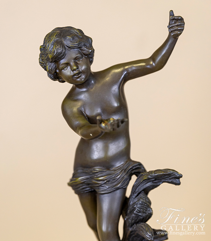 Bronze Statues  - Flowers In Hand Bronze Statue - BS-127